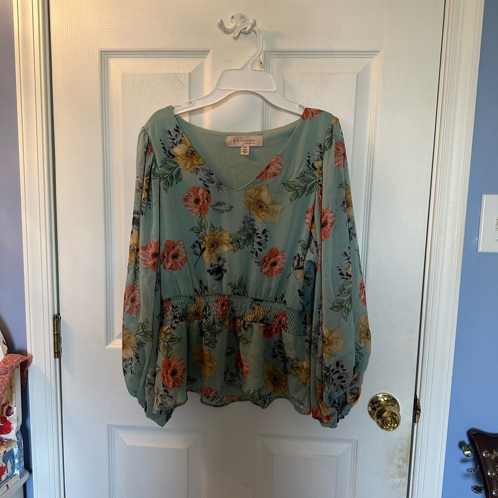 Floral Peplum Style Blouse